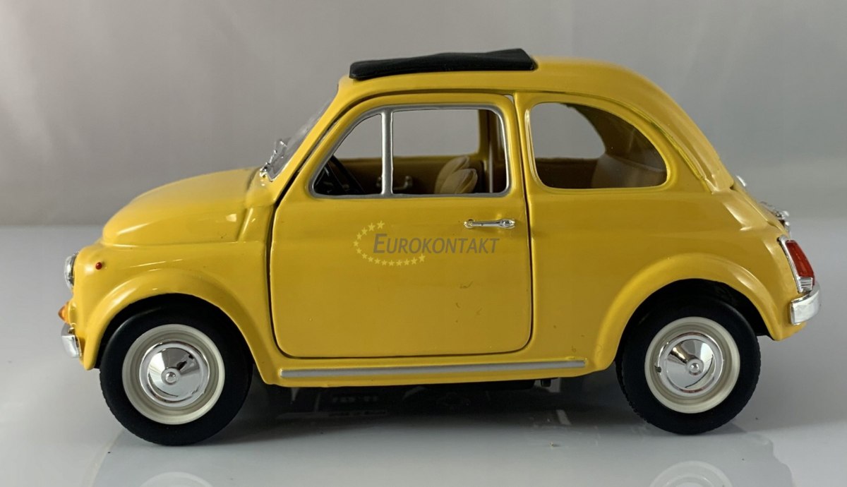 FIAT 500 F 1965 YELLOW 1:24 - BURAGO cod.BU22098Y 